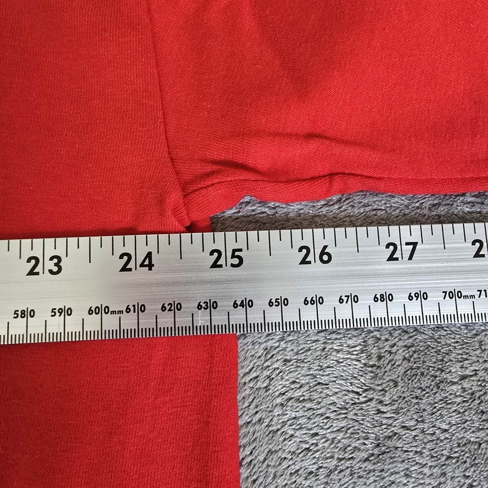 Champion Shirt Mens 2XL Red Long Sleeve Pocket Tee Crewneck Pullover Casual - Picture 5 of 6
